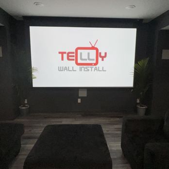 Telly Wall Install - Projector Screen - Home Theatre Installation Near Me - Lawrenceville, Georgia