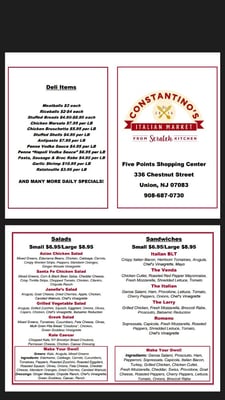 Menu photo 4 Constantinos Italian Market Union, NJ Menu photo 4 Constantinos Italian Market Union, NJ