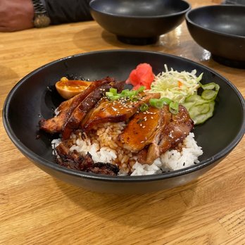 Tenya Japanese Eatery - Tenya Rice Bowl with 24hr Braiced Pork Chasyu - Japanese Near Me - Decatur, Georgia Tenya Japanese Eatery - Tenya Rice Bowl with 24hr Braiced Pork Chasyu - Japanese Near Me - Decatur, Georgia