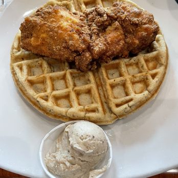 Dame's Chicken & Waffles - Best chicken and waffle with maple pecan schmear - Southern Near Me - Durham, North Carolina Dame's Chicken & Waffles - Best chicken and waffle with maple pecan schmear - Southern Near Me - Durham, North Carolina