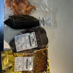 Delaware Delicacies Smoke House - Our haul Smoked - shrimp, duck, salmon, trout