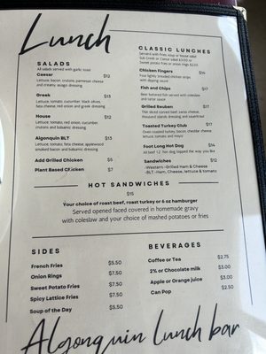 Menu photo 6 Algonquin Lunch Bar & Gas Station Whitney, ON Menu photo 6 Algonquin Lunch Bar & Gas Station Whitney, ON