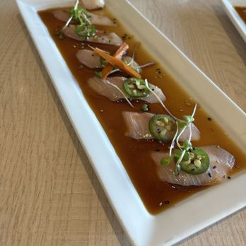 Dash Dashi Sushi & Sake Bar - Baby yellowtail with jalapeño - Sushi Bars Near Me - Manhattan Beach, California Dash Dashi Sushi & Sake Bar - Baby yellowtail with jalapeño - Sushi Bars Near Me - Manhattan Beach, California