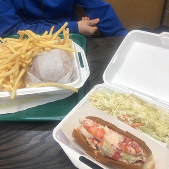 Billy's Famous Roast Beef & Seafood - Lobster roll coleslaw roast beef plate all fries - Sandwiches Near Me - Wakefield, Massachusetts