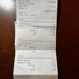 Our receipt