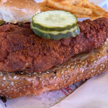 Angry Chickz - Chicken tender- medium--it was waaaaay too spicy! - Chicken Shop Near Me - Mesa, Arizona Angry Chickz - Chicken tender- medium--it was waaaaay too spicy! - Chicken Shop Near Me - Mesa, Arizona