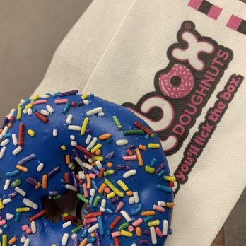 Pinkbox Doughnuts - Blue frosted cake donut. - Donuts Near Me - Henderson, Nevada Pinkbox Doughnuts - Blue frosted cake donut. - Donuts Near Me - Henderson, Nevada