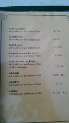 Menu photo 2 Grüner Baum Offenhausen, BY Menu photo 2 Grüner Baum Offenhausen, BY