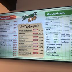 Tommy's Deli - Menu