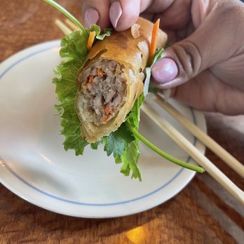 LeQuy - 19. Traditional Spring Rolls - 3 egg rolls chopped in half - ok flavor 3/5 - Vietnamese Near Me - Campbell, California LeQuy - 19. Traditional Spring Rolls - 3 egg rolls chopped in half - ok flavor 3/5 - Vietnamese Near Me - Campbell, California