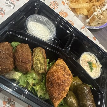 Abu Omar Halal - Appetizer platter - Middle Eastern Near Me - Allen, Texas