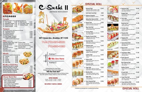 Menu photo 6 E sushi 2 Brooklyn, NY