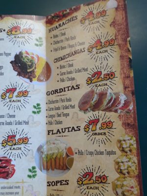 Menu photo 1 Taqueria Margarita Austell, GA