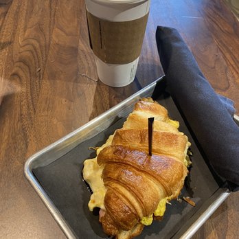 Crescendo Coffee And More - Ham, egg, and Cheese on Croissant (best thing I've had for breakfast in a long time). - Coffee & Tea Near Me - Fort Wayne, Indiana Crescendo Coffee And More - Ham, egg, and Cheese on Croissant (best thing I've had for breakfast in a long time). - Coffee & Tea Near Me - Fort Wayne, Indiana
