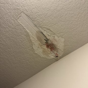 Sancerre at Sand Lake Apartments - First day of water coming from the ceiling and water dripping down clearly there is rust building up. - Apartments Near Me - Orlando, Florida