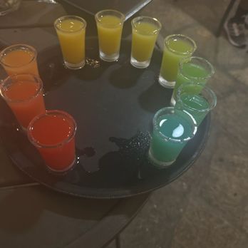 Infusion  Lounge - Rainbow shots! $25 to $35 for the ten, depending on the type of liquor you request it be made with.Best deal for shots - Hookah Bars Near Me - Montgomery, Alabama