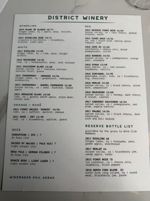 Menu photo 4 District Winery Washington, DC, DC Menu photo 4 District Winery Washington, DC, DC