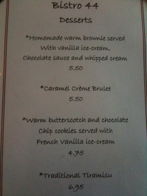 Menu photo 4 Bistro 44 Tucson, AZ