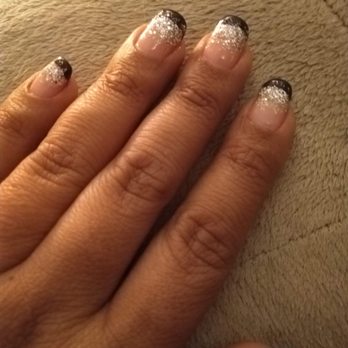 Pro Nails Compton - Purple French with glitter on natural nails. Lucy. - Nail Salons Near Me - Compton, California Pro Nails Compton - Purple French with glitter on natural nails. Lucy. - Nail Salons Near Me - Compton, California