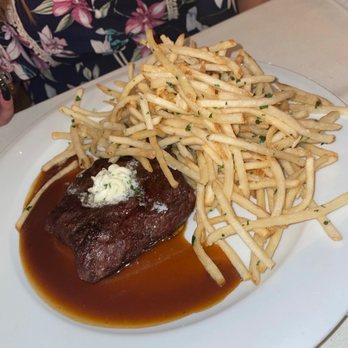 Lavender Bistro - Grilled Bistro Prime Flat Iron and Truffle French Fries - New American Near Me - La Quinta, California Lavender Bistro - Grilled Bistro Prime Flat Iron and Truffle French Fries - New American Near Me - La Quinta, California