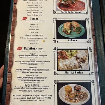El Parian - Menu - Mexican Near Me - Carnesville, Georgia