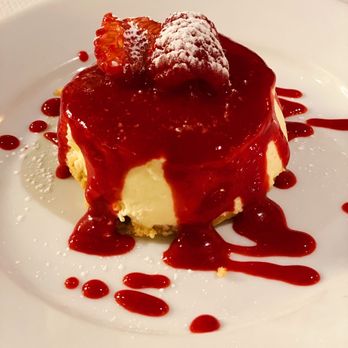 Sicily - Cheesecake with raspberry sauce - Italian Near Me - Belgravia, XGL