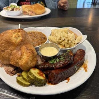 Salt + Smoke - Two Meat Plate w/ Brisket and Ribs - Sandwiches Near Me - St. Louis, Missouri Salt + Smoke - Two Meat Plate w/ Brisket and Ribs - Sandwiches Near Me - St. Louis, Missouri