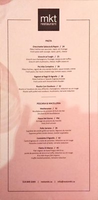 Menu photo 5 Osteria MKT Montreal, QC