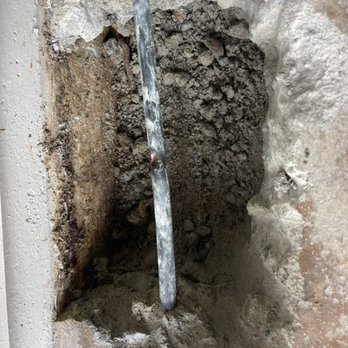 Oahu Jetting and Drains - Customer accidentally drilled into a very shallow 1/2" copper line feeding a nearby hose Bibb - Plumbing Near Me - Ewa Beach, Hawaii Oahu Jetting and Drains - Customer accidentally drilled into a very shallow 1/2" copper line feeding a nearby hose Bibb - Plumbing Near Me - Ewa Beach, Hawaii
