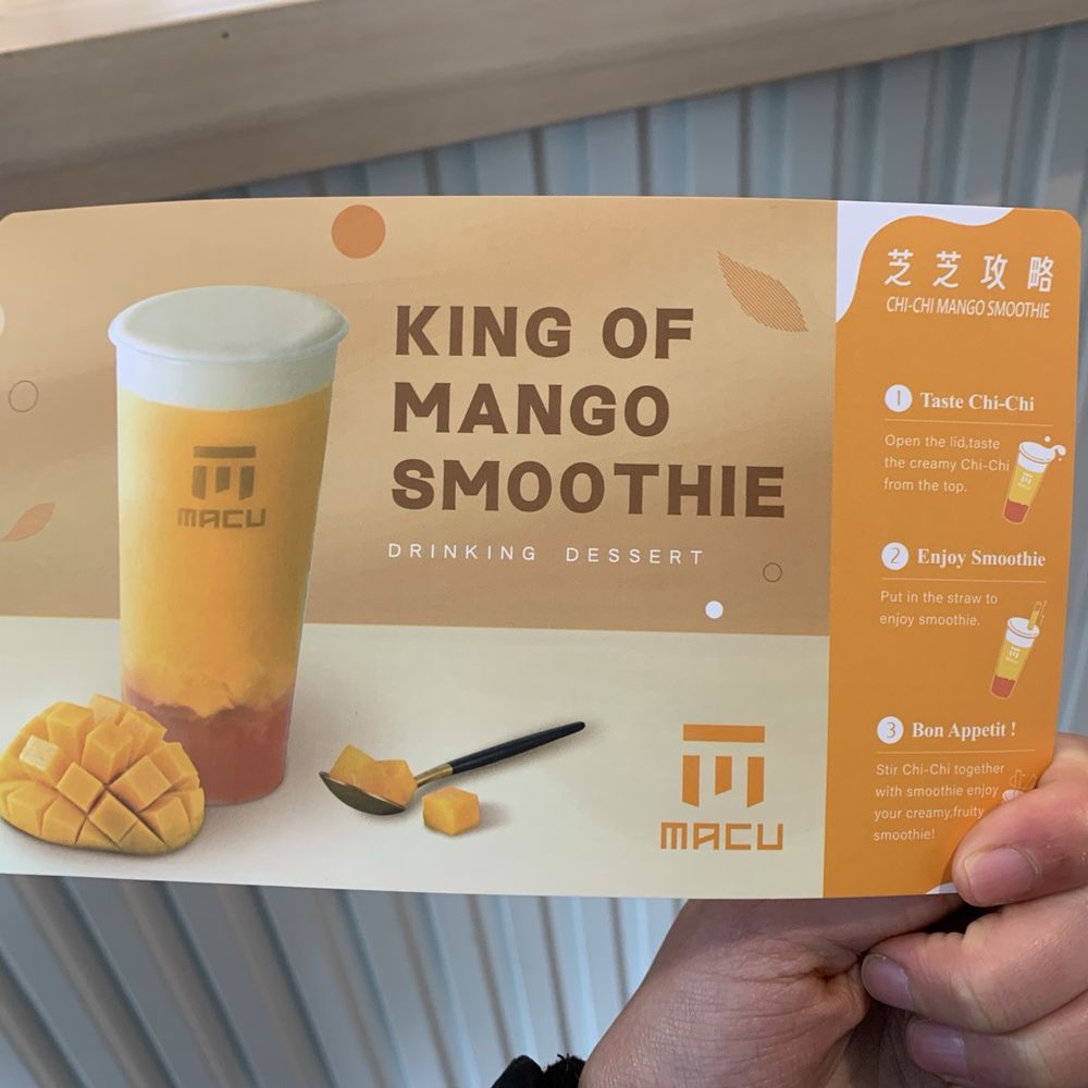 Macu Tea - King of Mango Smoothie - Bubble Tea Near Me - Bellevue, Washington