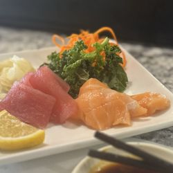 Shiki Japanese Restaurant - Tuna and salmon sashimi..