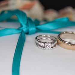 Bishop Jewelers - Custom men's wedding ring he did for us.