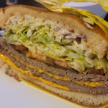 Hercules Burgers - Cross section of my Double Cheeseburger - Burgers Near Me - Chino, California