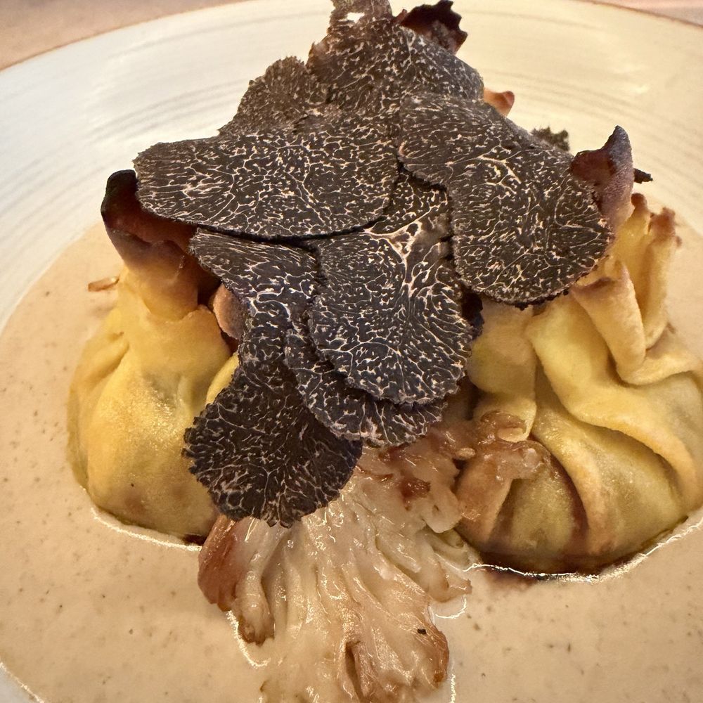 PACCHERI alla GENOVESE , duck and truffles PACCHERI alla GENOVESE , duck and truffles