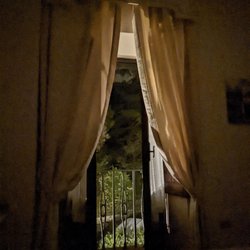 La Badia - View from bed in room 47 (firmest, least comfortable bed in Italy so far, after 10 days of travel) at this beautiful historical property.