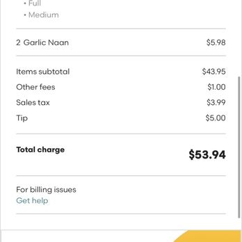 Sohna Punjab - Receipt to prove goat biryani was ordered but was sent chicken biryani but staff claims goat was sent - Indian Near Me - Richmond Hill, New York