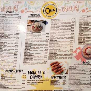 OUI Pancake N Eggs - Menu - American Near Me - Temecula, California OUI Pancake N Eggs - Menu - American Near Me - Temecula, California