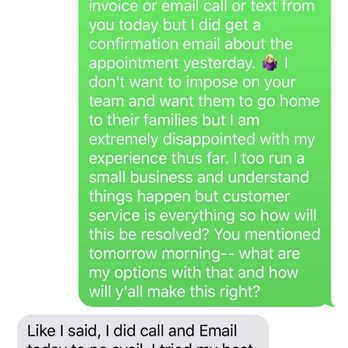 Great American Cleaning Services - Text exchange with owner - Office Cleaning Near Me