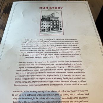 Granary Tavern - New American Near Me - Boston, Massachusetts Granary Tavern - New American Near Me - Boston, Massachusetts