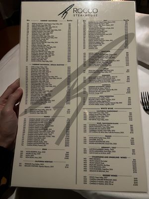 Menu photo 8 Rocco Steakhouse New York, NY Menu photo 8 Rocco Steakhouse New York, NY