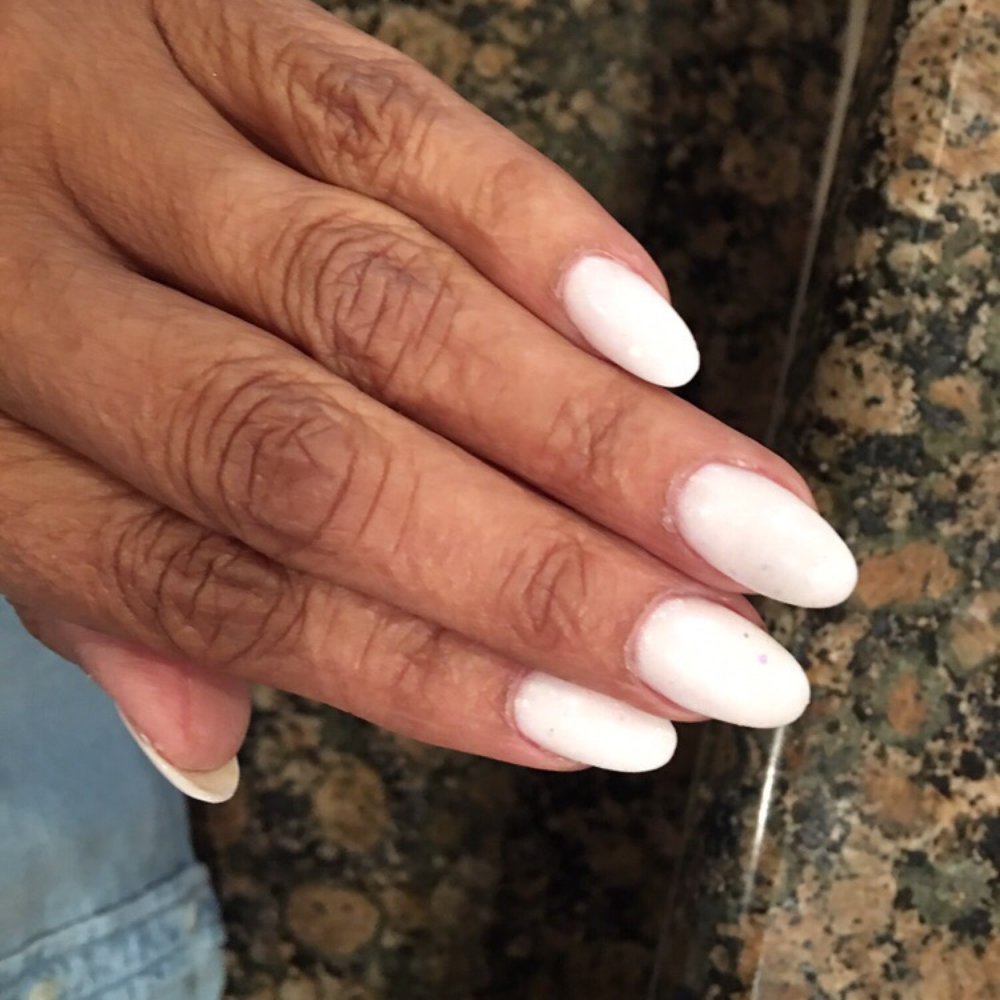 Vianna Nails Spa - Love my white oval nails! - Nail Salons Near Me - Richmond, Texas