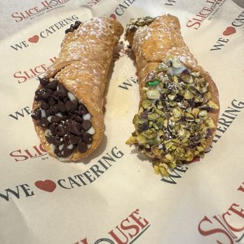 Slice House - Cannolis: chocolate chip and pistachio - Pizza Near Me - Ventura, California Slice House - Cannolis: chocolate chip and pistachio - Pizza Near Me - Ventura, California
