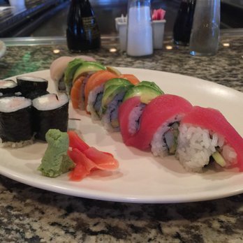 Kyodai Sushi Rock - Rainbow Roll + Philly Roll (side view 2) - Sushi Bars Near Me - Orange Park, Florida Kyodai Sushi Rock - Rainbow Roll + Philly Roll (side view 2) - Sushi Bars Near Me - Orange Park, Florida
