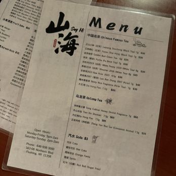 Say Hi - Menu - Bars Near Me - Flushing, New York