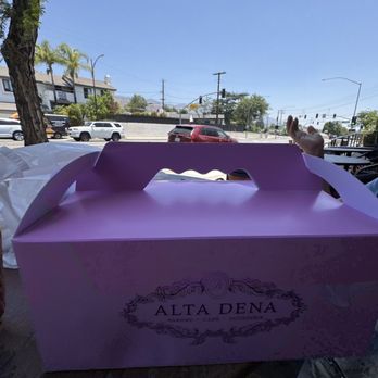 Altadena Bakery - Seating outside and to go box. - Desserts Near Me - Burbank, California