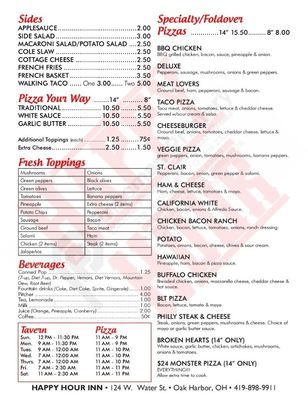 Menu photo 3 Happy Hour Inn Oak Harbor, OH
