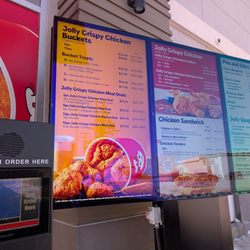 Jollibee - Menu at the drive-thru