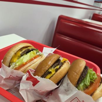 In-N-Out Burger - Three Burgers - Burgers Near Me - Barstow, California