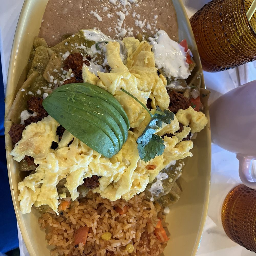 Haven Haus Cafe - Chilaquiles Verdes with Chorizo (added avocado) - Breakfast & Brunch Near Me - Temecula, California Haven Haus Cafe - Chilaquiles Verdes with Chorizo (added avocado) - Breakfast & Brunch Near Me - Temecula, California