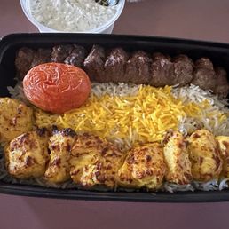 Chicken and beef skewers Chicken and beef skewers